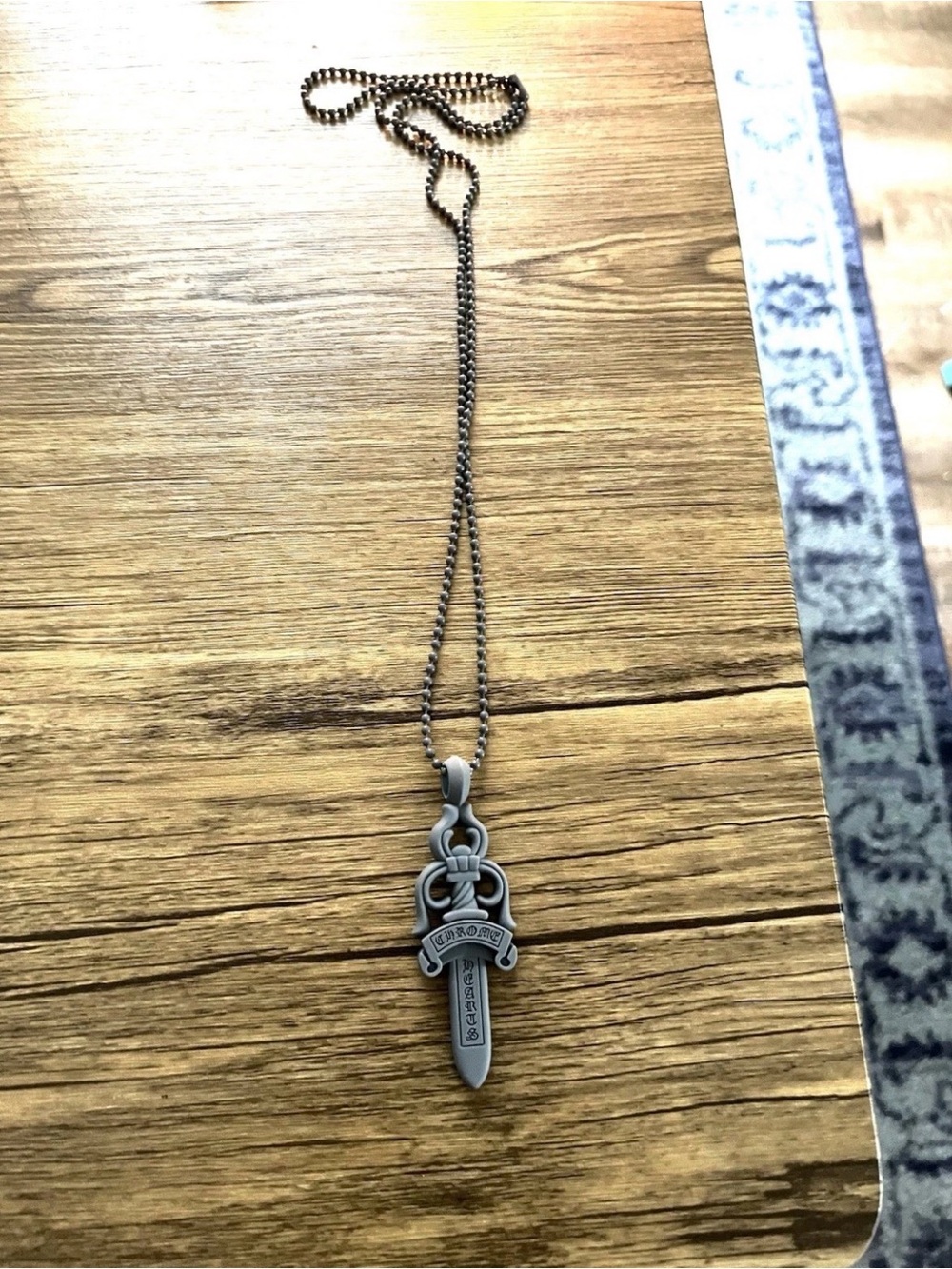 Chrome Hearts Grey Dagger Pendant Necklace